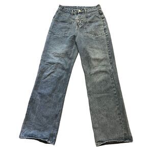 Commense blue straight leg high waisted jeans size medium